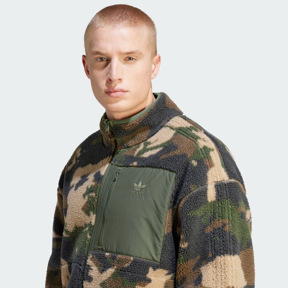 Adidas Graphics Camo Reversible Fleece Jacket. 7