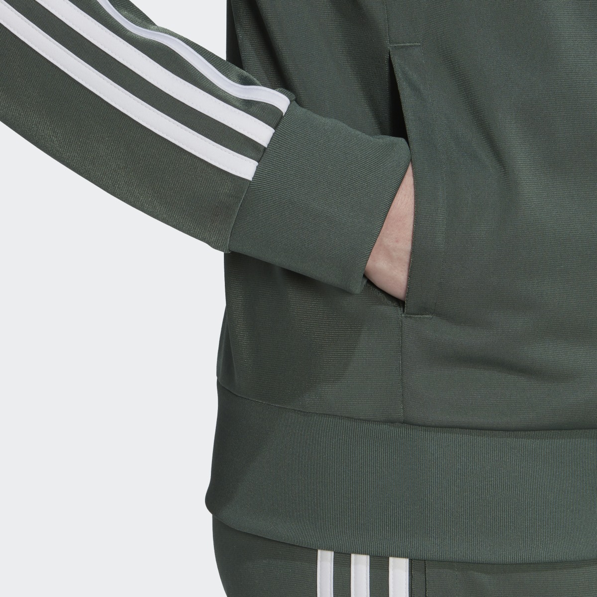 Adidas Primegreen Essentials Warm-Up Slim 3-Stripes Fermuarlı Üst. 7