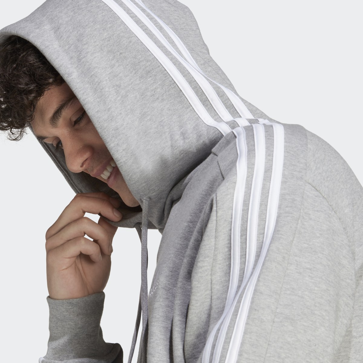 Adidas Essentials French Terry 3-Stripes Hoodie. 6