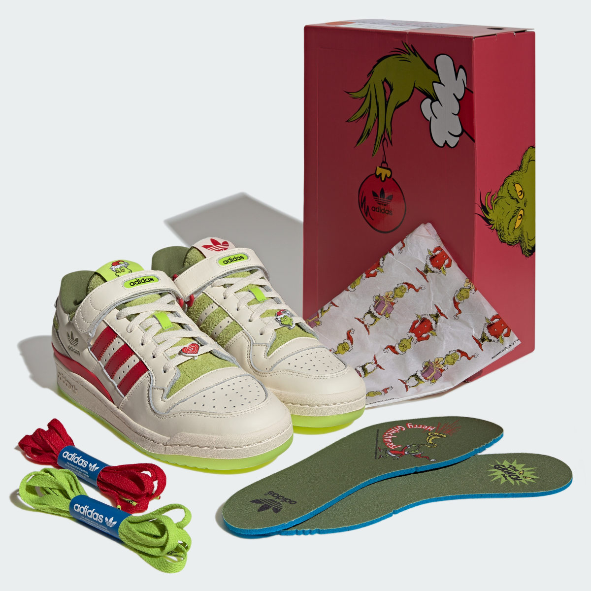 Adidas The Grinch Forum Low Shoes Kids. 11