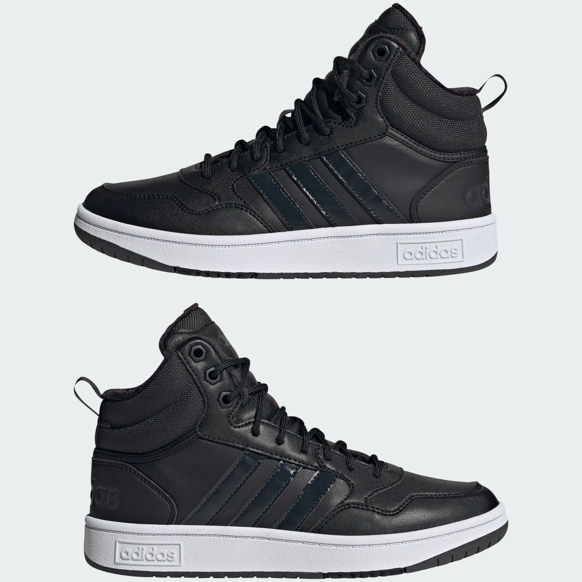 Adidas Chaussure Hoops 3.0 Mid Lifestyle Basketball Classic Fur Lining Winterized. 8