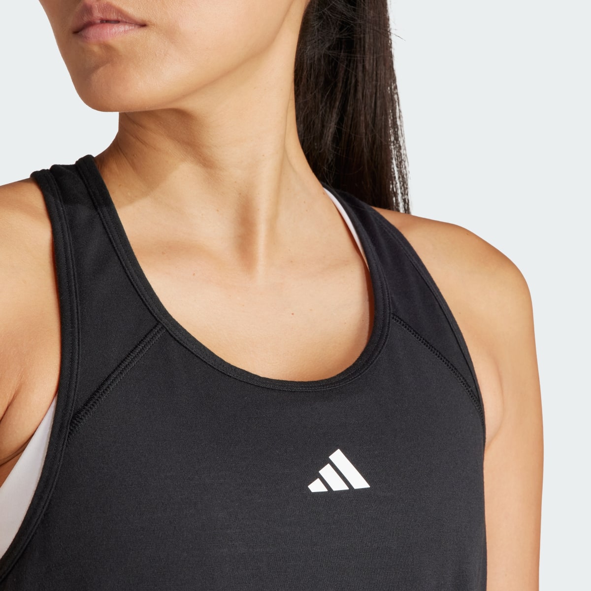 Adidas Train Essentials Minimal Branding Racerback Tank Top. 6