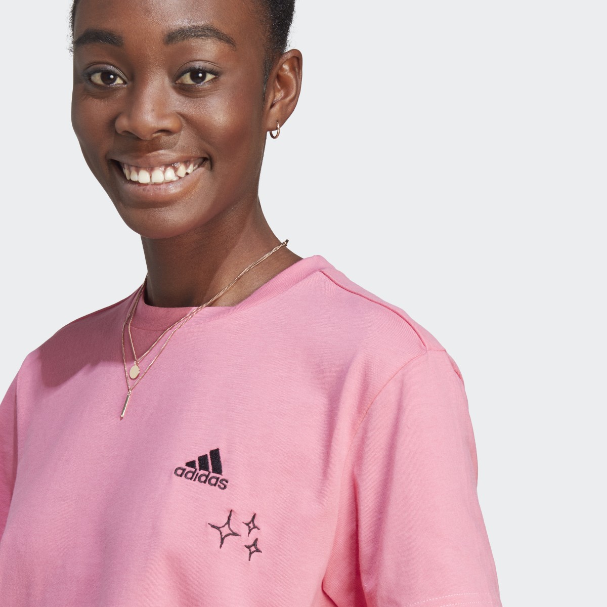 Adidas Scribble Embroidery Crop T-Shirt. 9