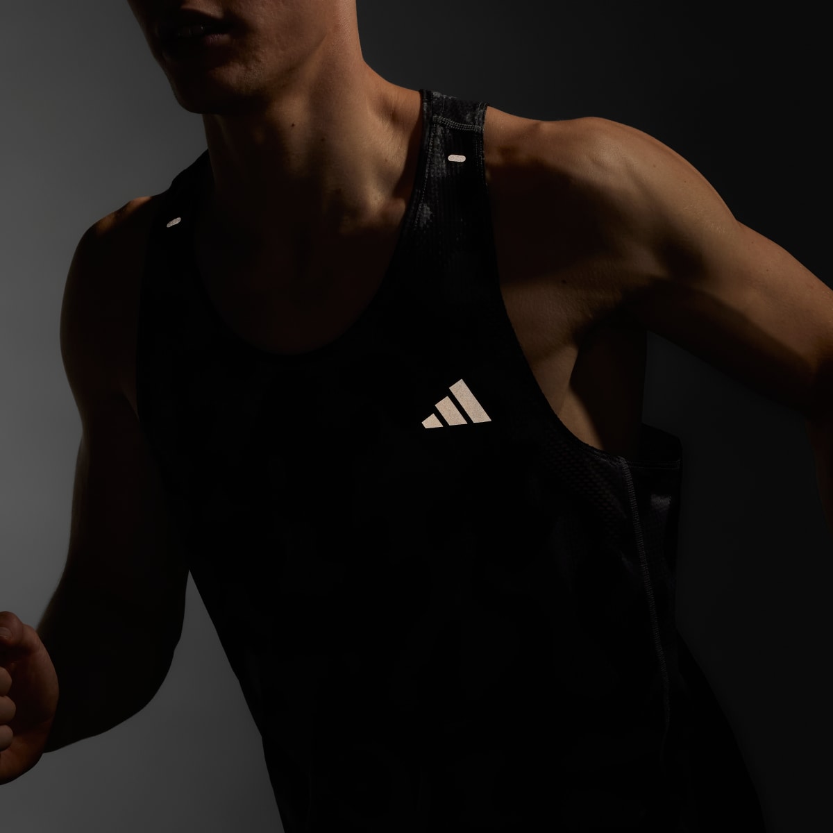 Adidas Own the Run 3-Stripes Allover Print Singlet. 6