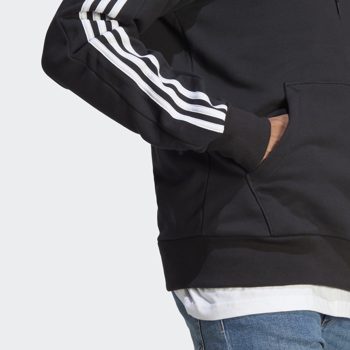 Adidas Essentials French Terry 3-Stripes Hoodie. 8