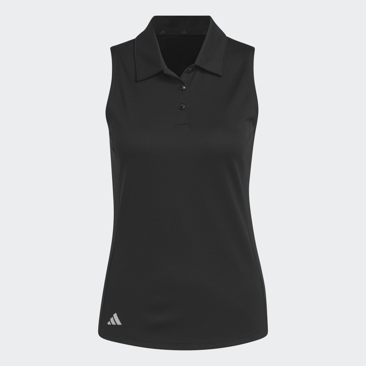 Adidas Texture Sleeveless Golf Polo Shirt. 6