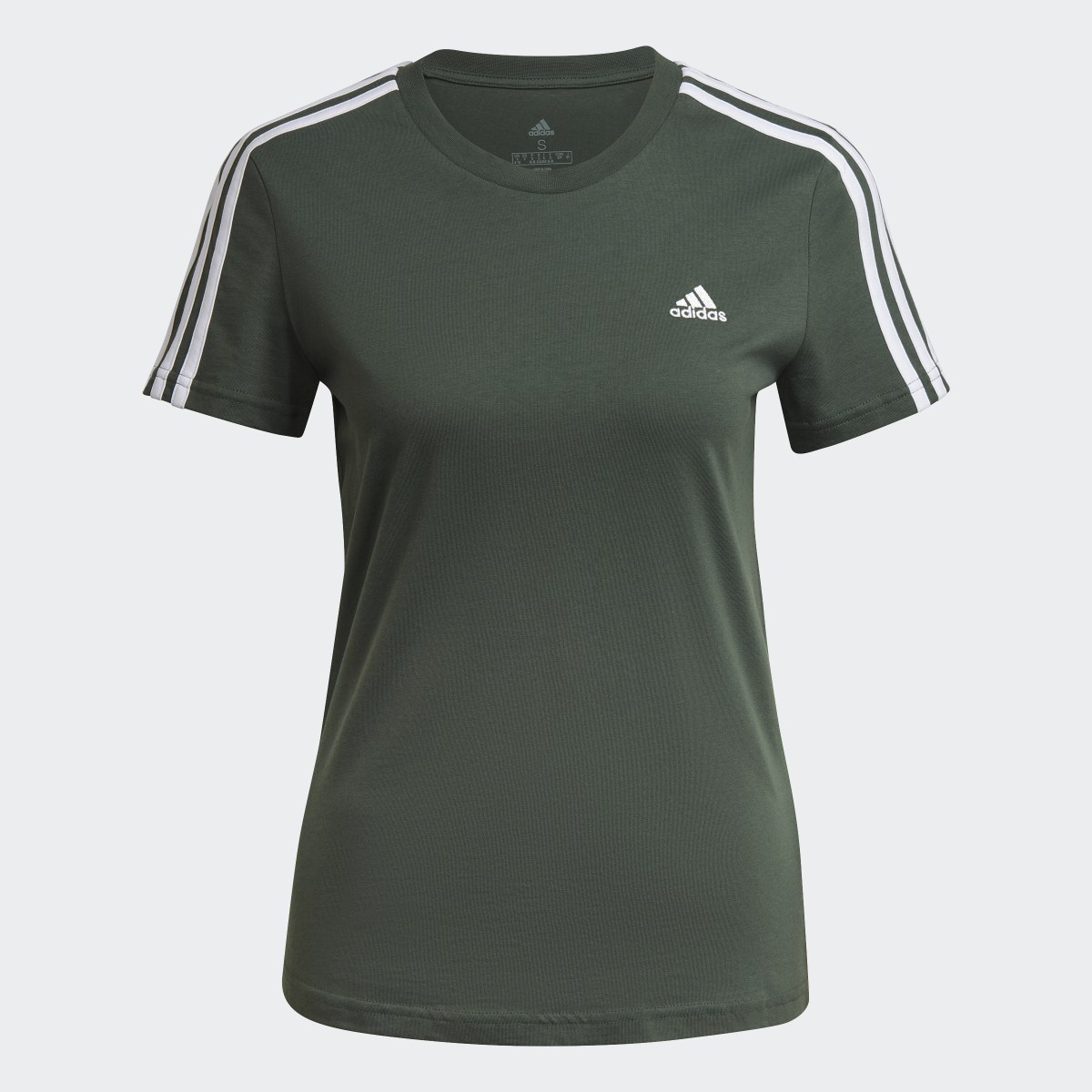 Adidas Essentials Slim 3-Stripes Tee. 5