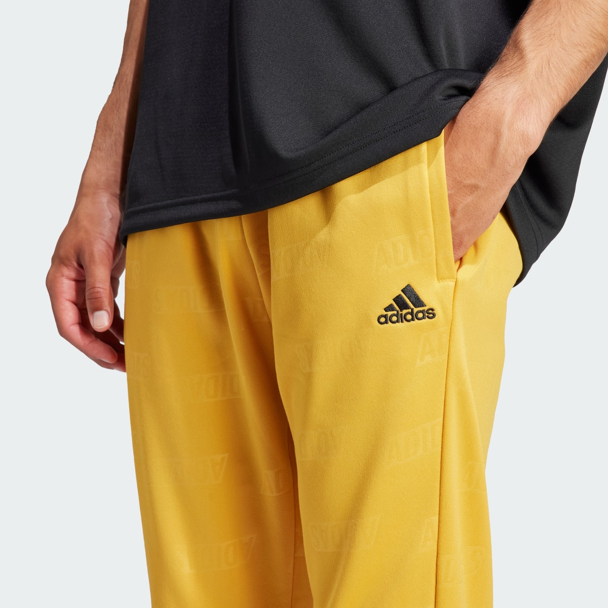 Adidas Embossed adidas Polar Fleece Tapered Pants. 5