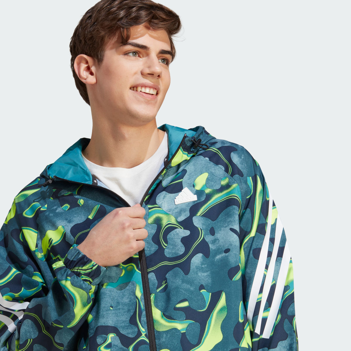 Adidas Bluza z kapturem Future Icons Allover Print Full-Zip. 7