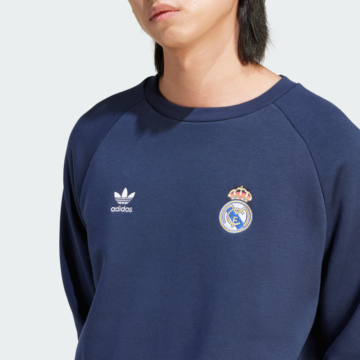 Adidas Real Madrid Essentials Trefoil Crew Sweatshirt. 6