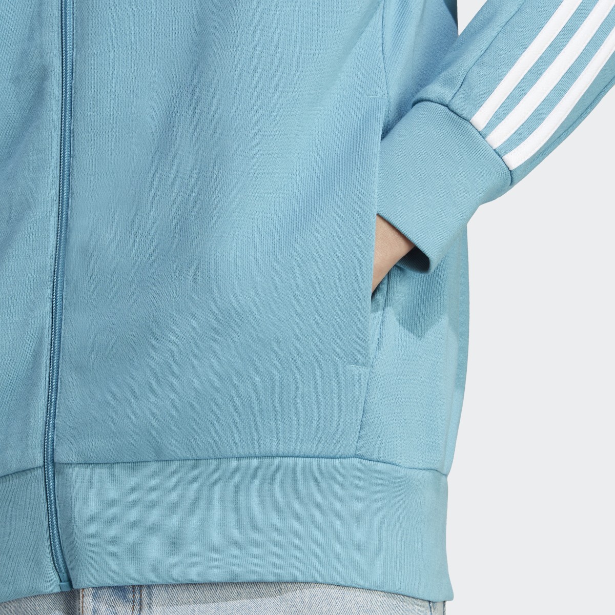 Adidas Sudadera con Gorro Essentials 3 Franjas Tela French Terry. 7