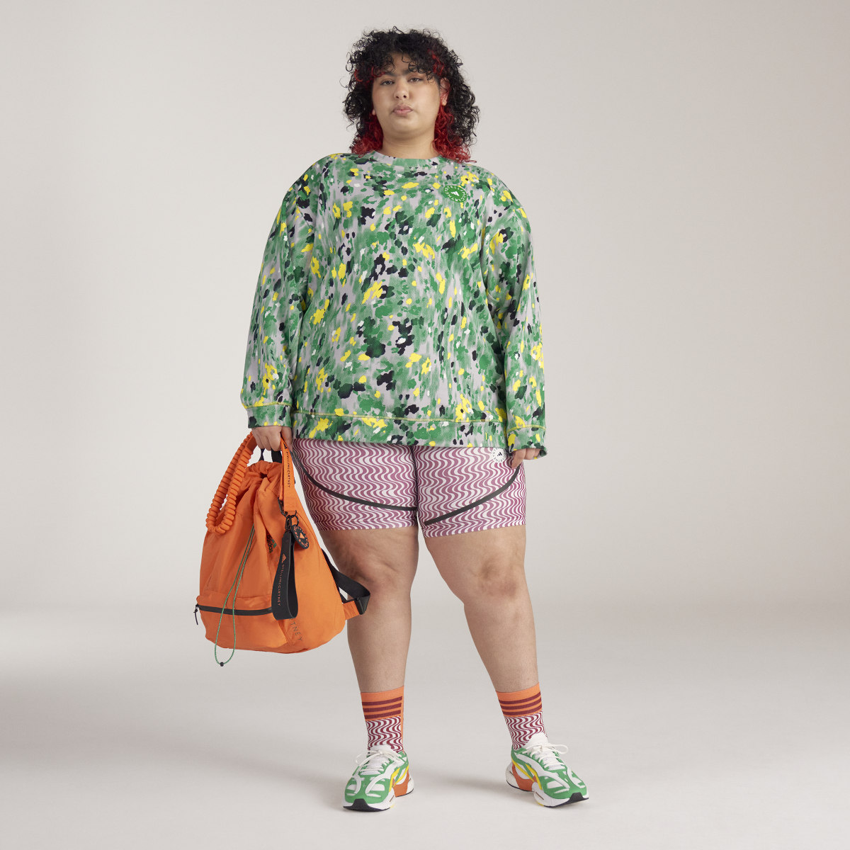 Adidas by Stella McCartney Floral Print Sweatshirt - Plus Size. 8