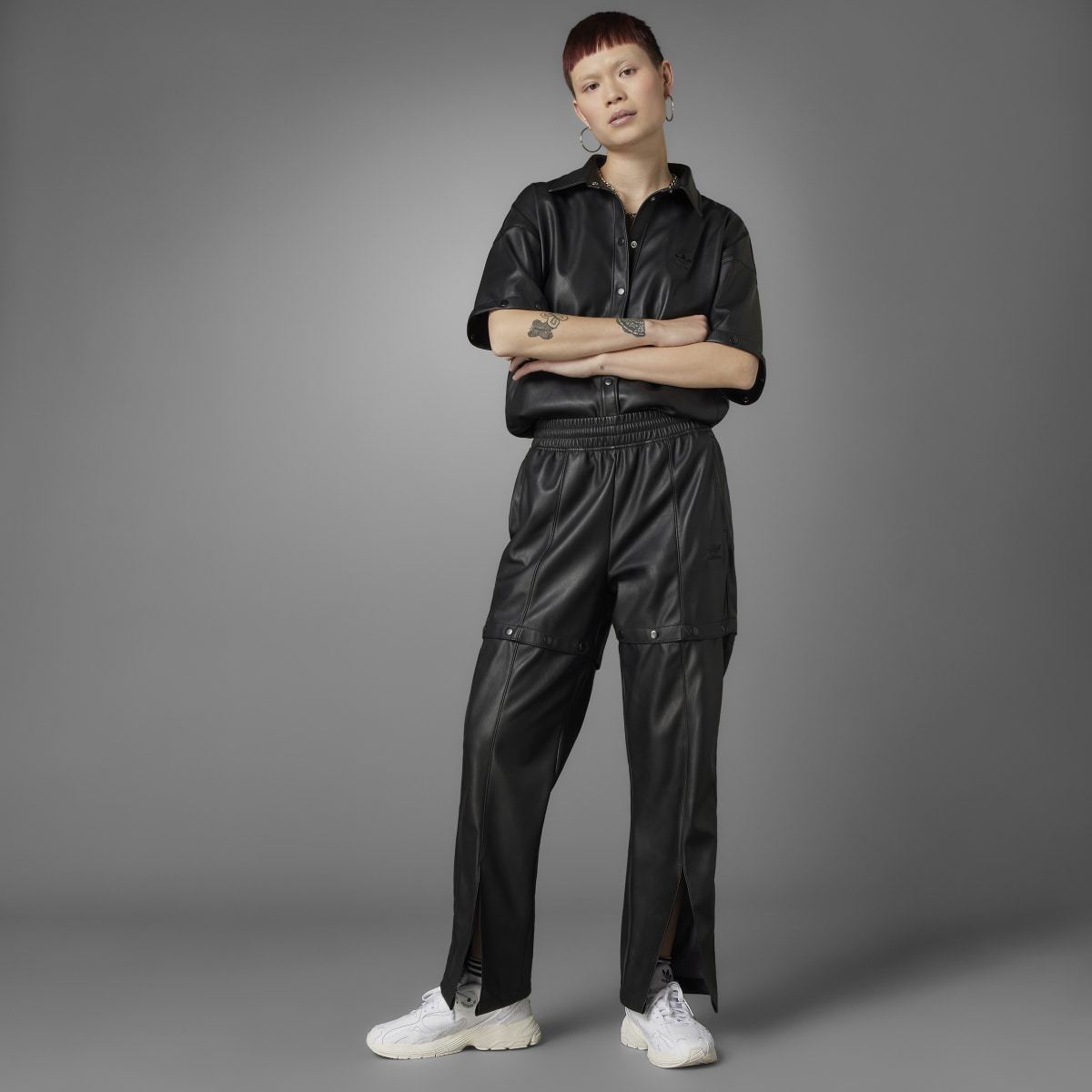 Adidas Always Original Faux Leather Track Pants. 5