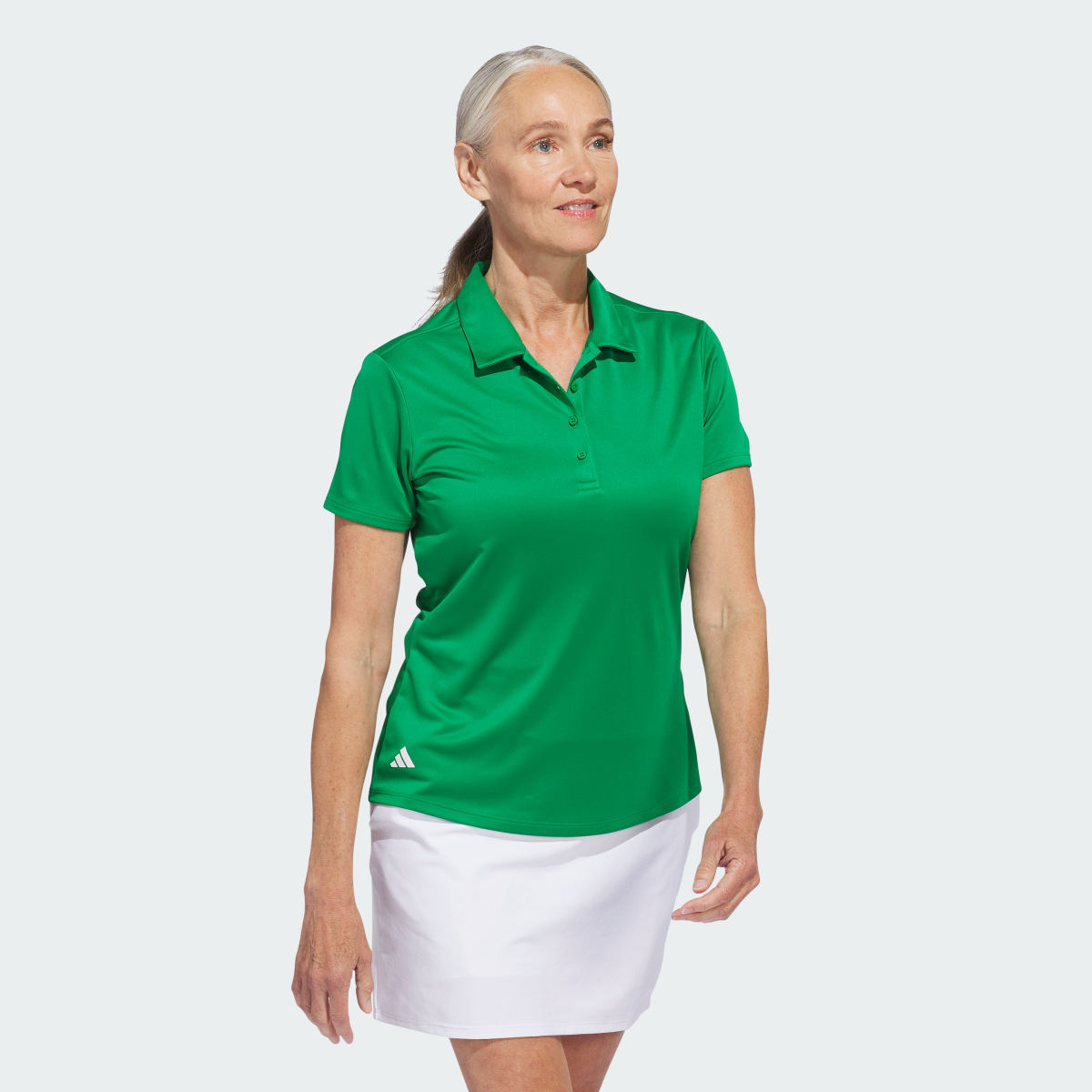 Adidas Women's Solid Performance Short Sleeve Polo Shirt. 4