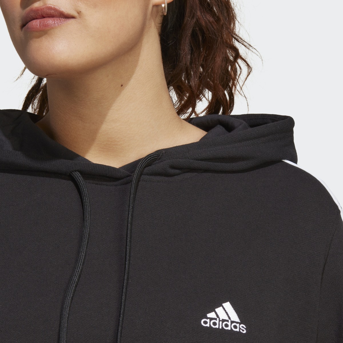 Adidas Essentials 3-Streifen French Terry Crop Hoodie – Große Größen. 6