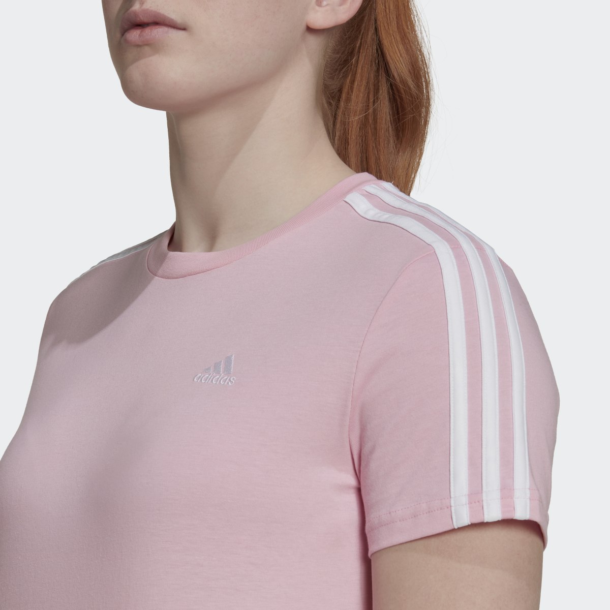 Adidas Essentials Loose 3-Stripes Cropped Tee. 6