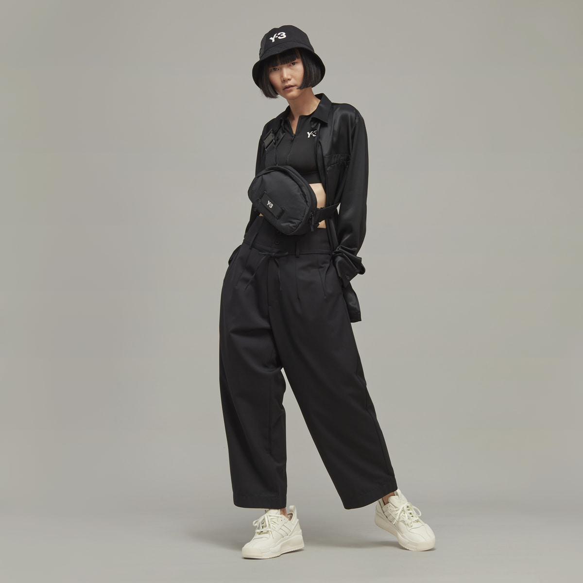 Adidas Y-3 Refined Wool Wide-Leg Pants. 4