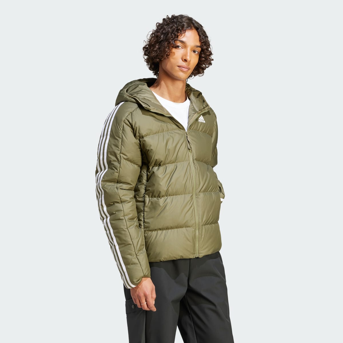 Adidas Essentials Midweight Down Hooded Jacket. 4