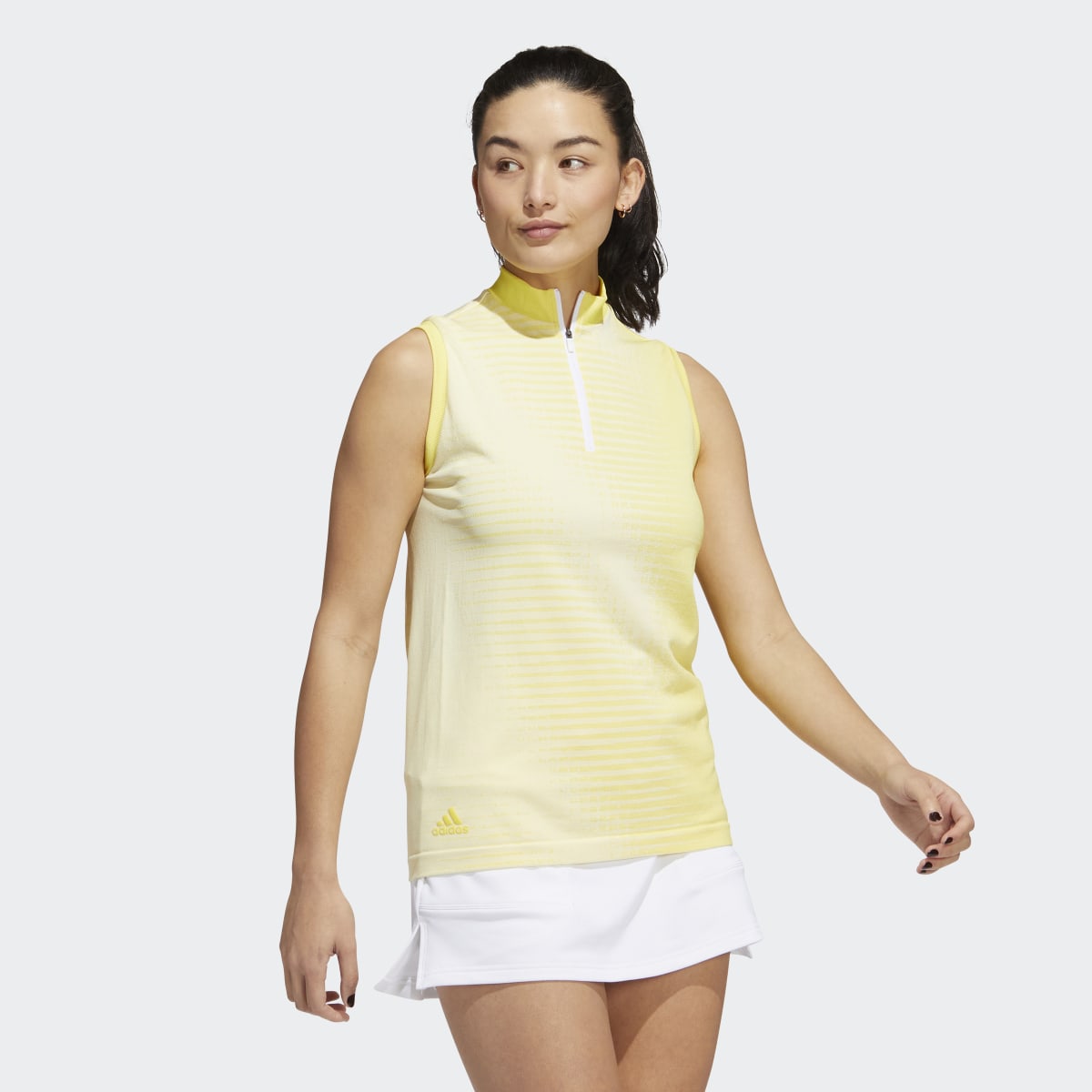 Adidas Primeknit Sleeveless Golf Polo Shirt. 7