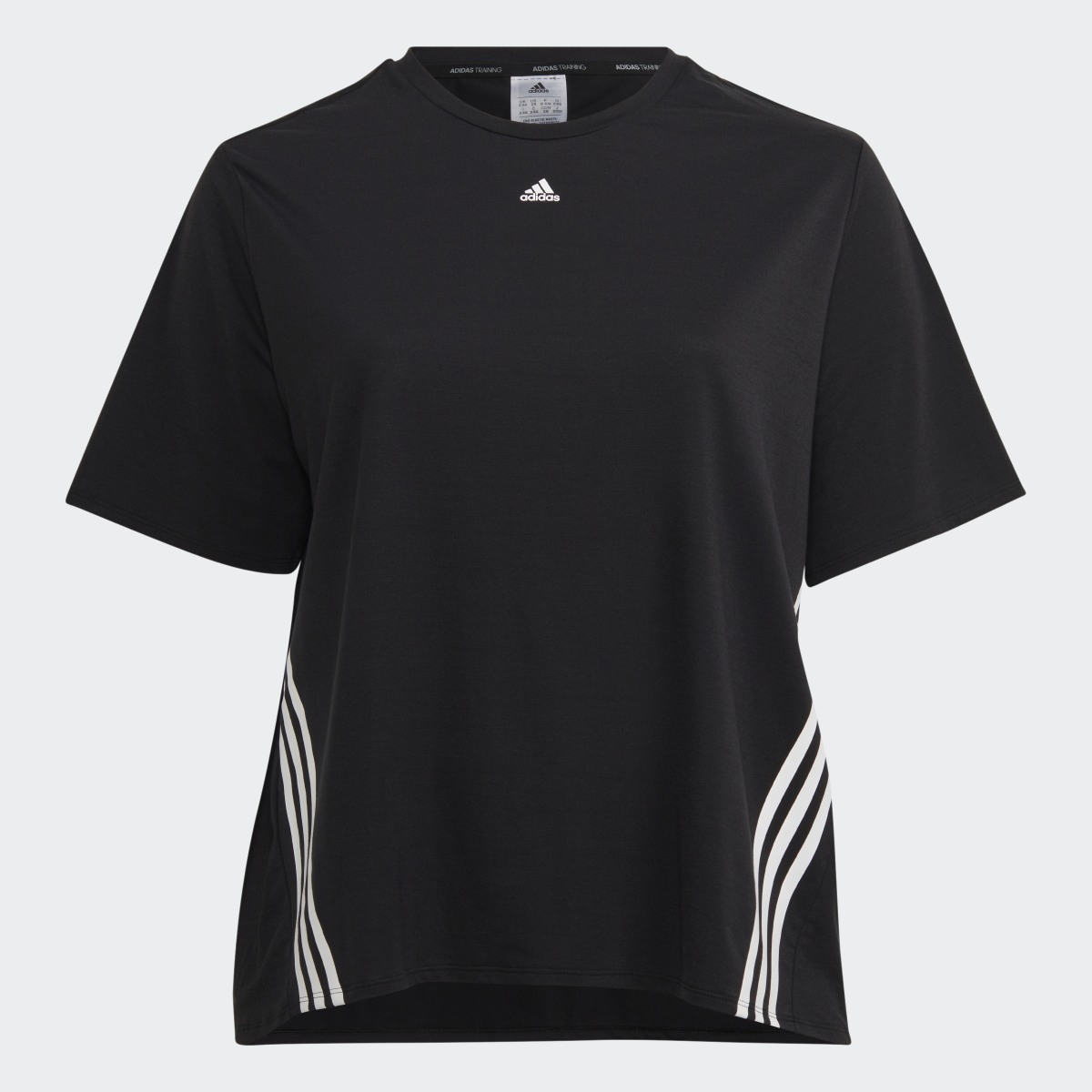 Adidas Train Icons 3-Stripes T-Shirt (Plus Size). 5