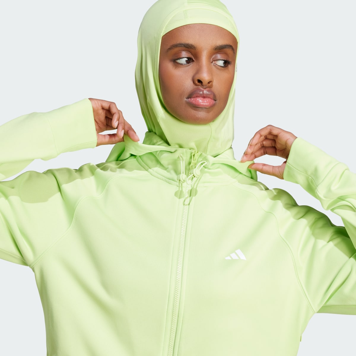 Adidas AEROREADY Game and Go Full-Zip Hooded Fleece Jacket. 6