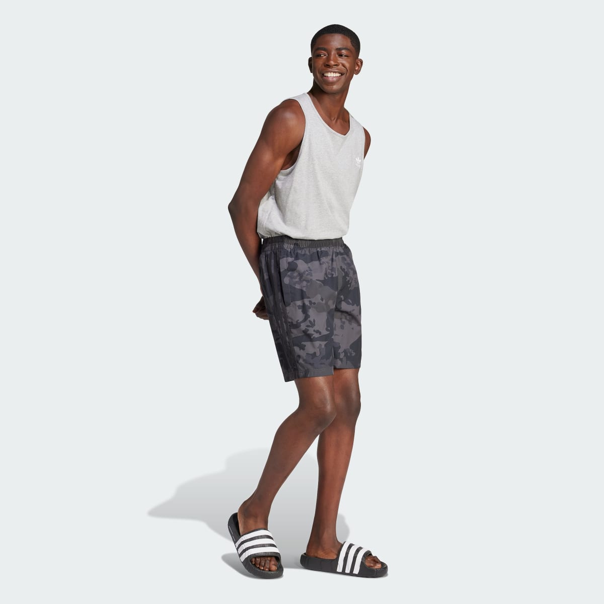 Adidas Camo Allover Print Badeshorts. 4