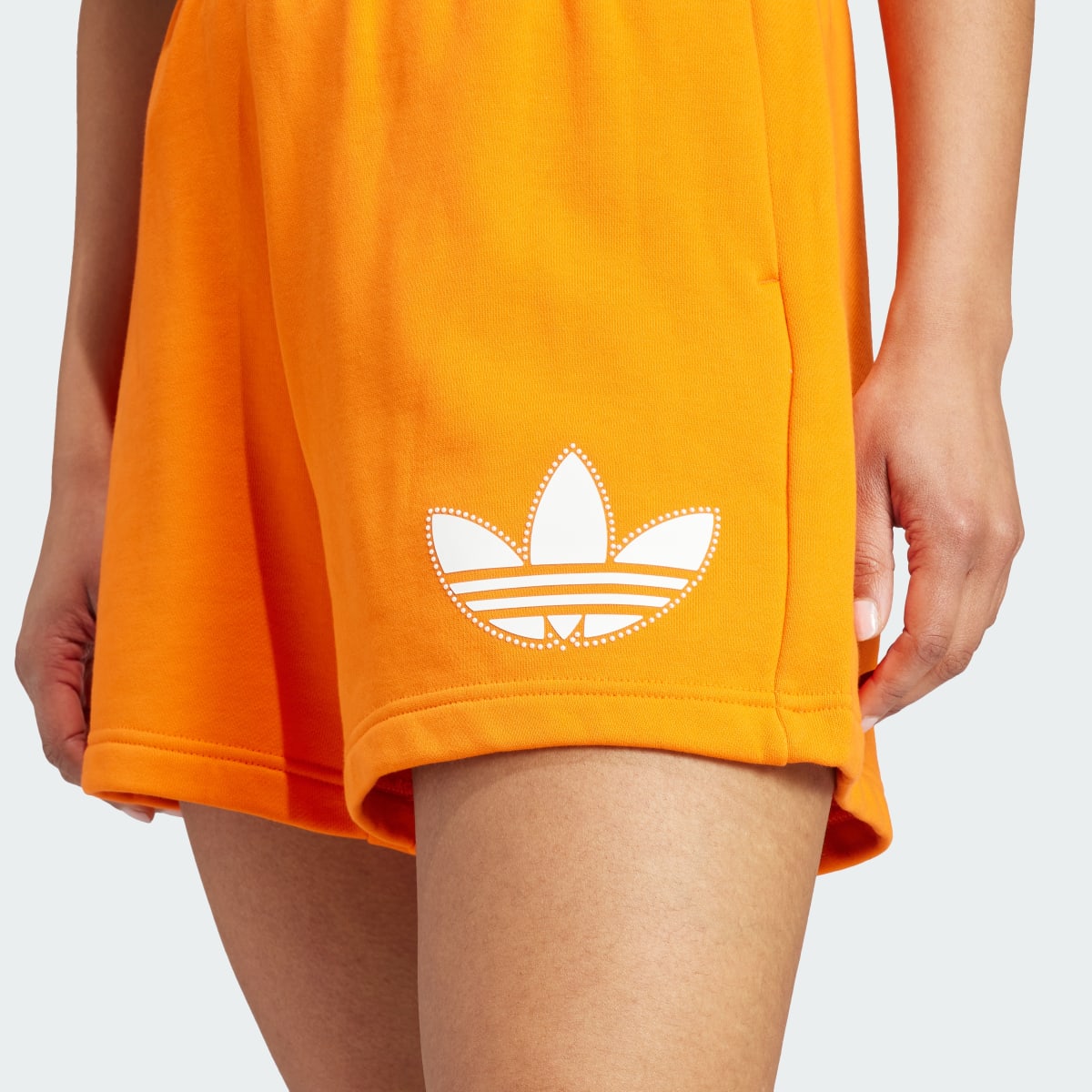 Adidas Pearl Trefoil Loose Fit Shorts. 5