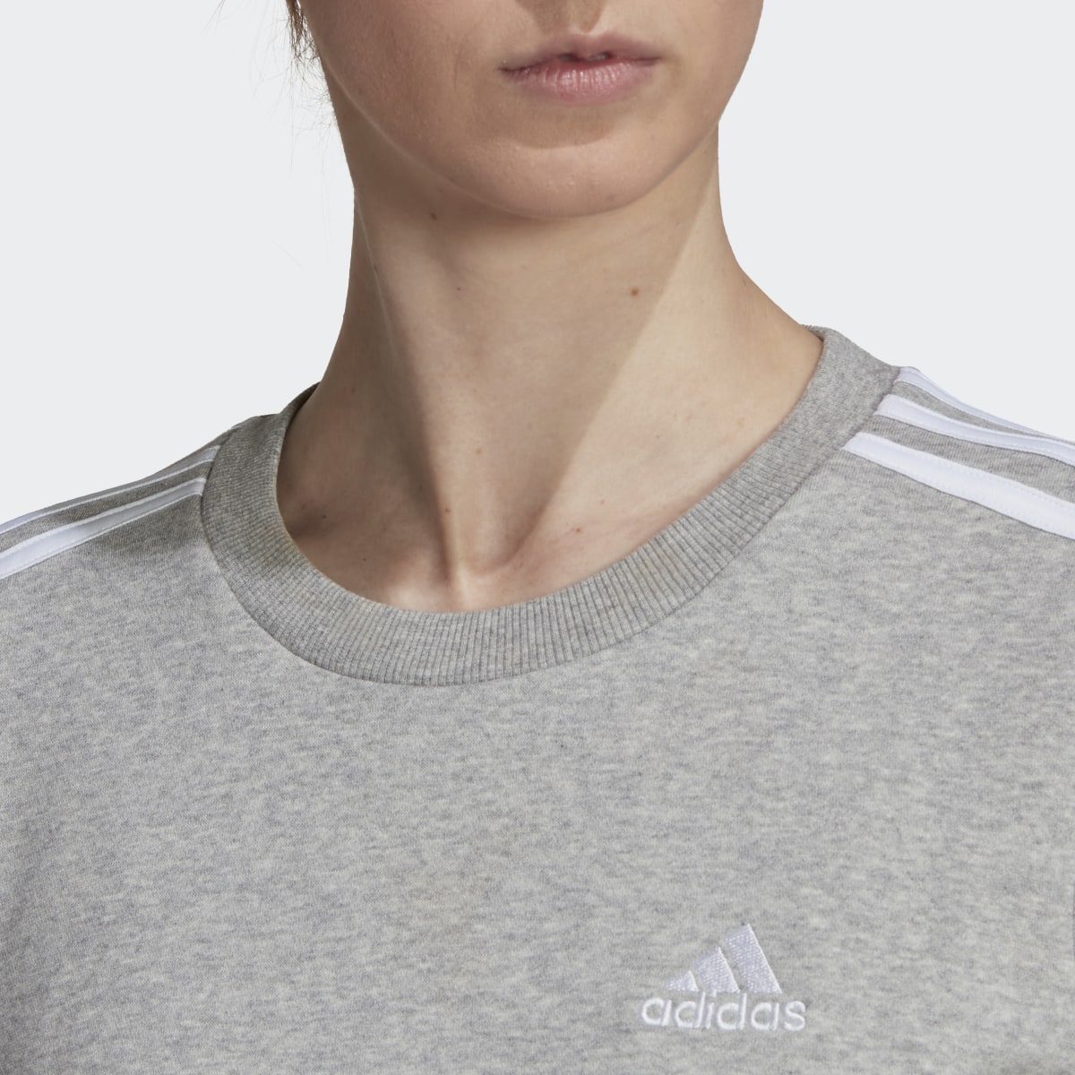 Adidas Essentials 3-Stripes Fleece Sweatshirt. 6