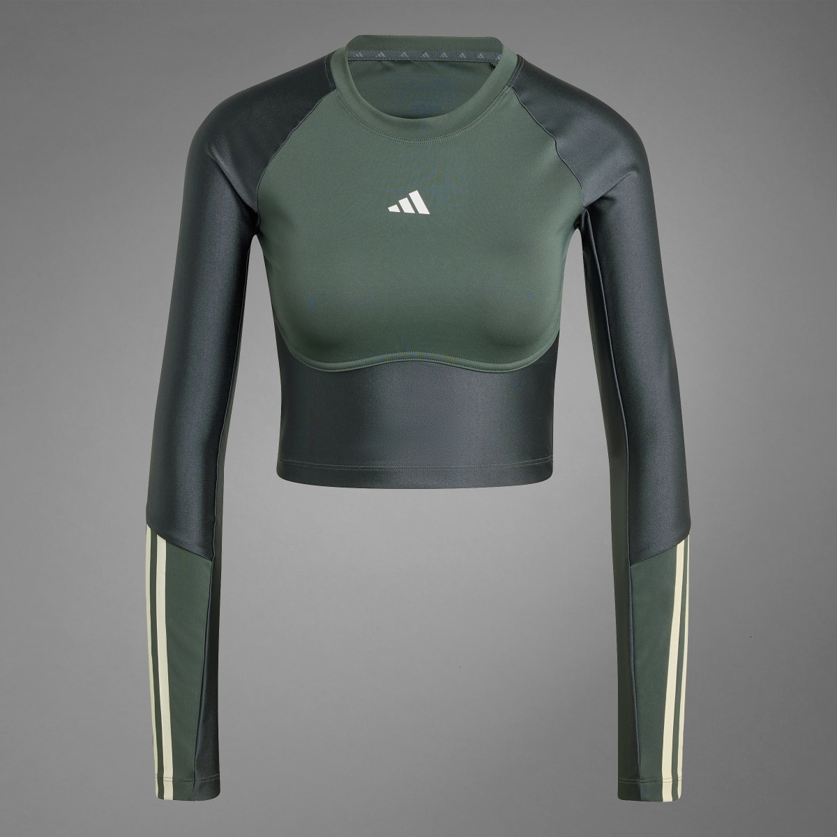 Adidas T-shirt manches longues court de training Hyperglam Shine. 7