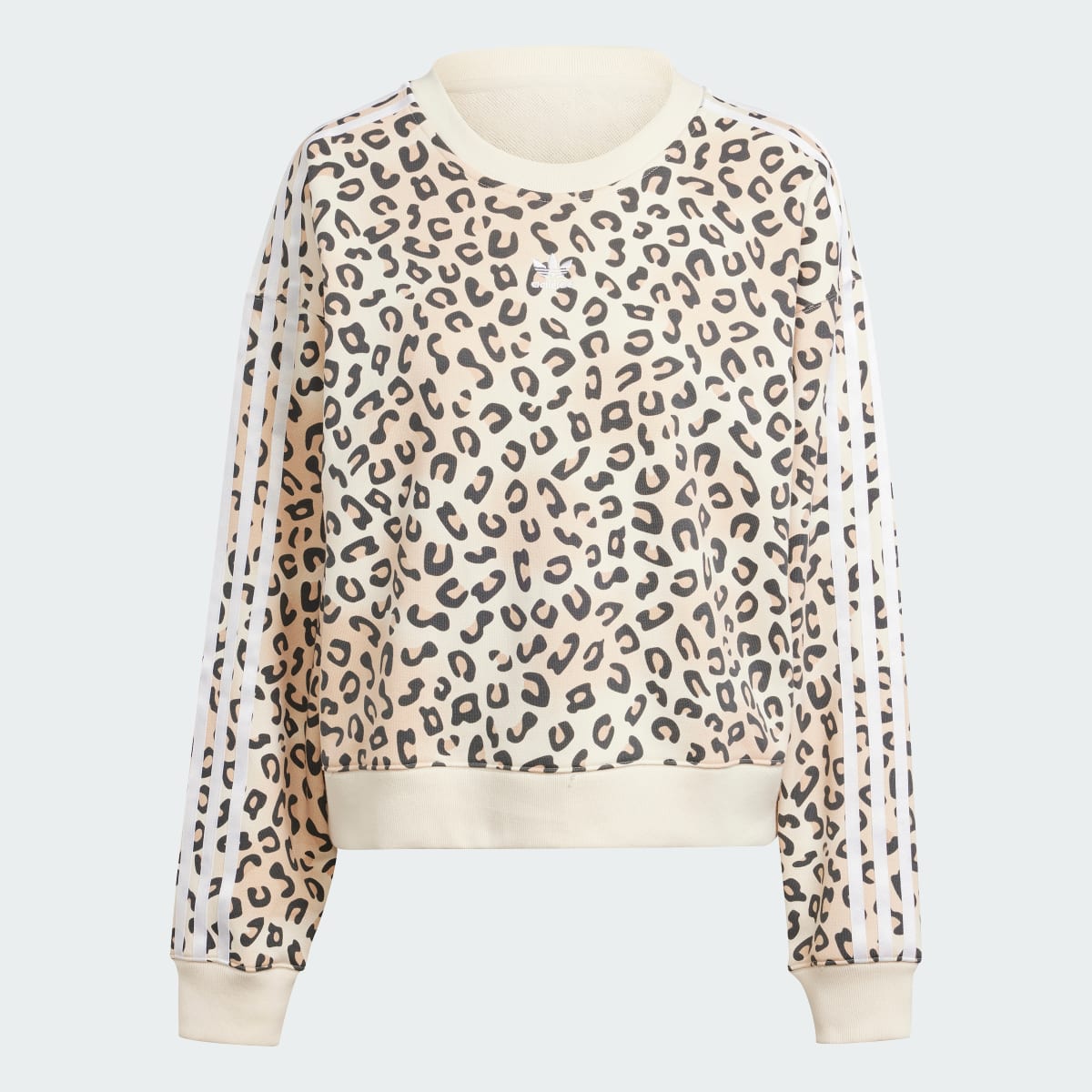 Adidas Sudadera cuello redondo adidas Originals Leopard Luxe Trefoil. 5