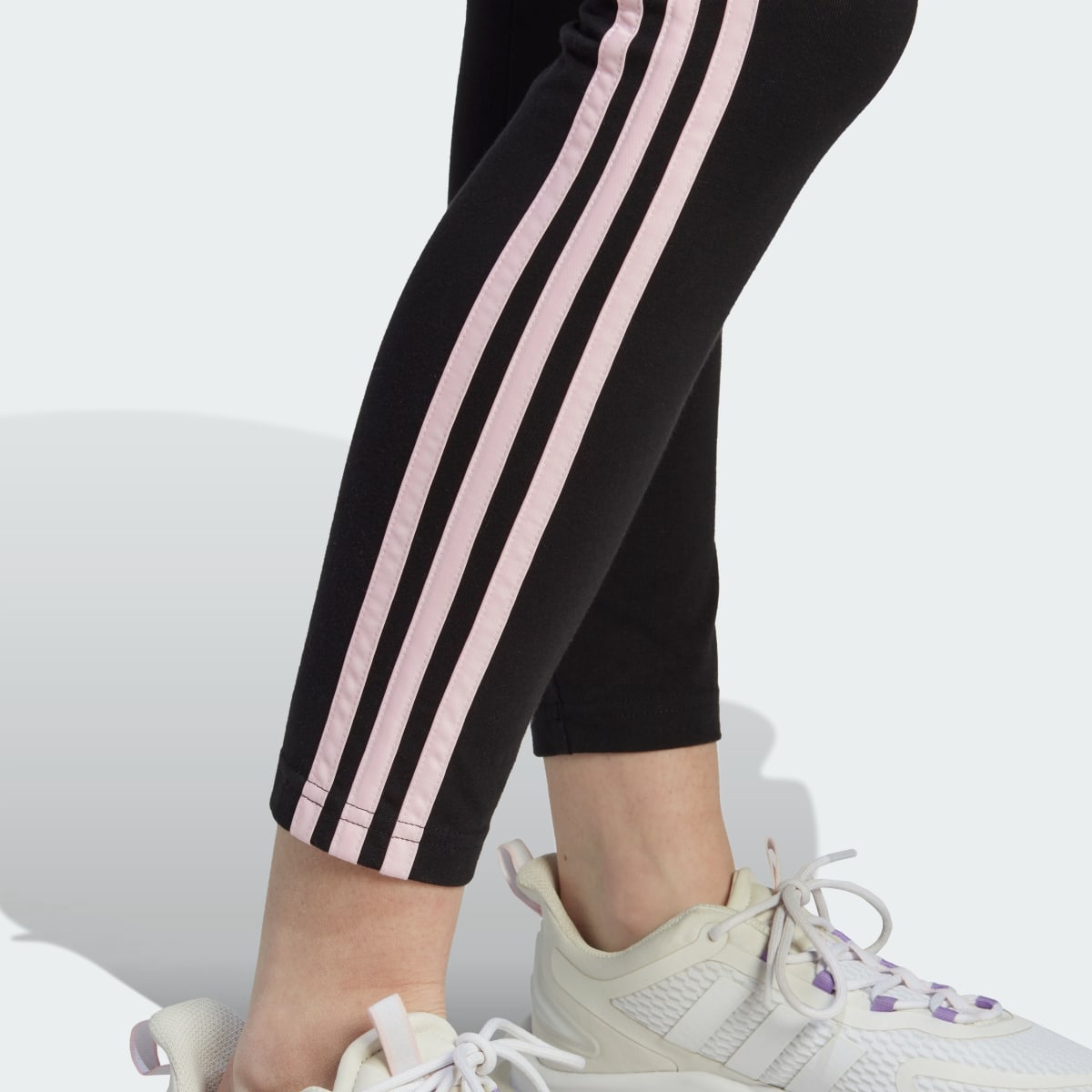 Adidas Mallas Essentials 3 Franjas Tejido Jersey Corte Alto. 6