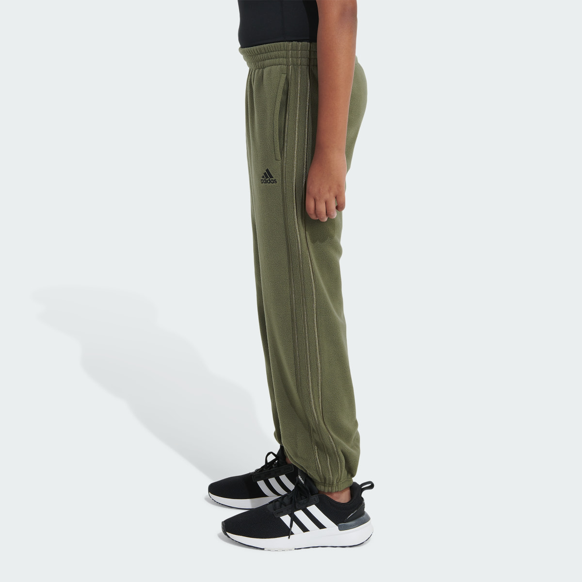 Adidas Elastic Waist 3-Stripe Cozy Joggers. 6