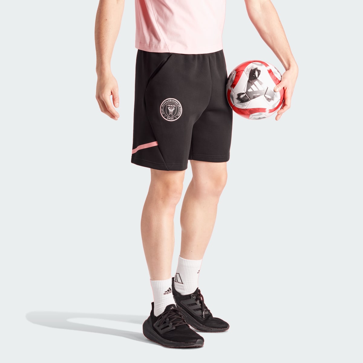 Adidas Inter Miami CF Designed for Gameday Travel Shorts. 4