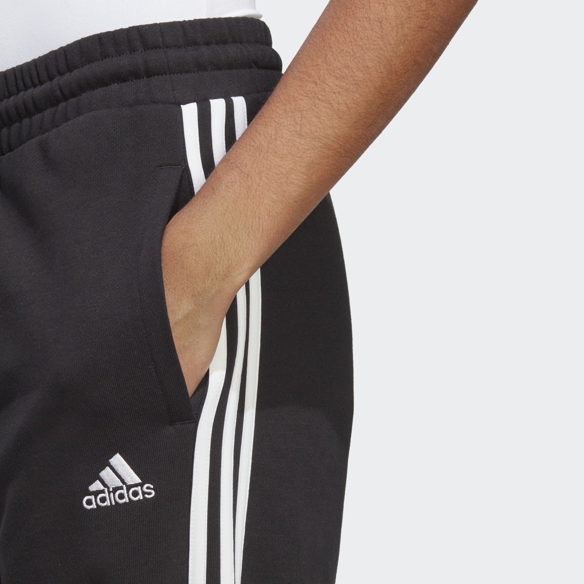 Adidas Essentials 3-Stripes French Terry Wide Pants. 5