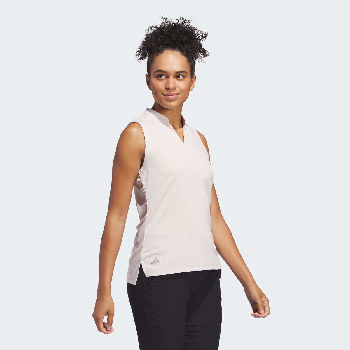 Adidas Ultimate365 Textured Sleeveless Polo Shirt. 4
