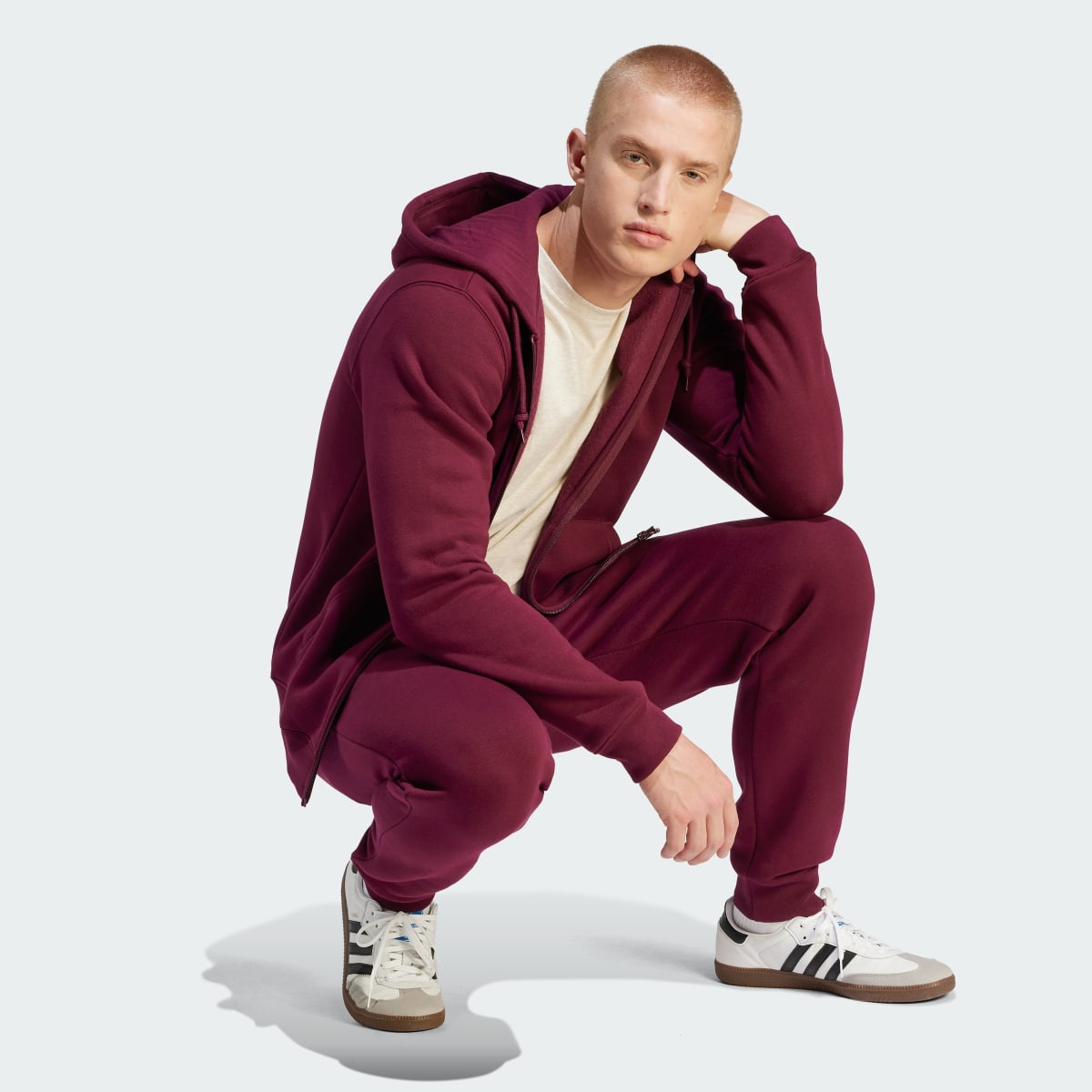 Adidas Veste à capuche entièrement zippée Trèfle Essentials. 4