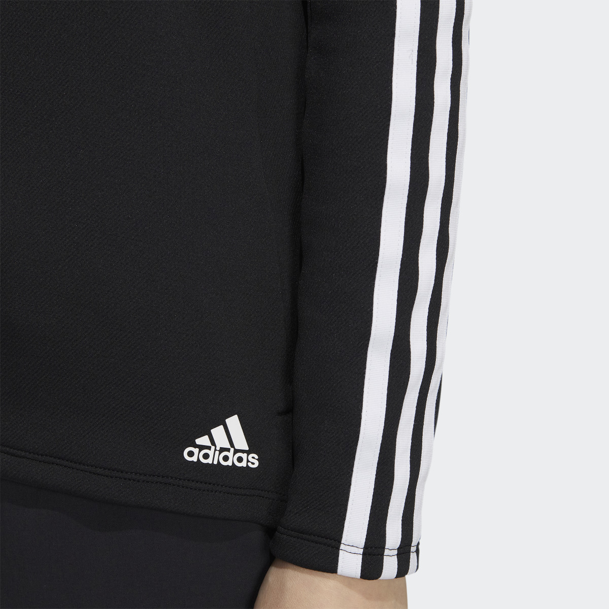 Adidas AEROREADY 3-Stripes Mock Neck Long Sleeve Shirt. 6