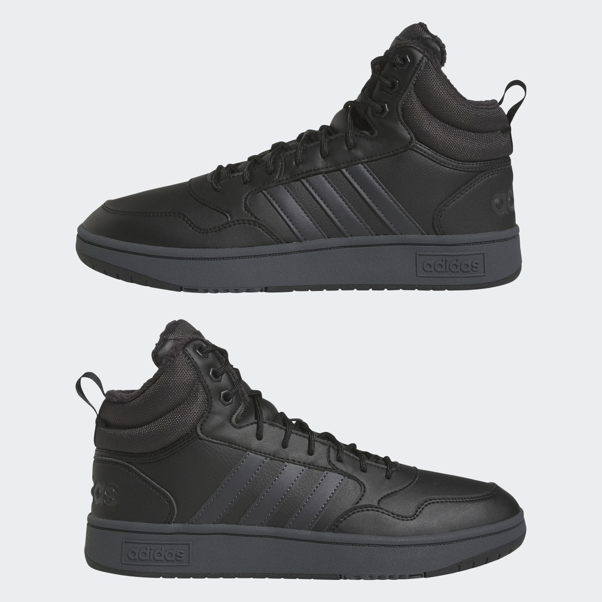 Adidas Chaussure Hoops 3.0 Mid Lifestyle Basketball Classic Fur Lining Winterized. 8