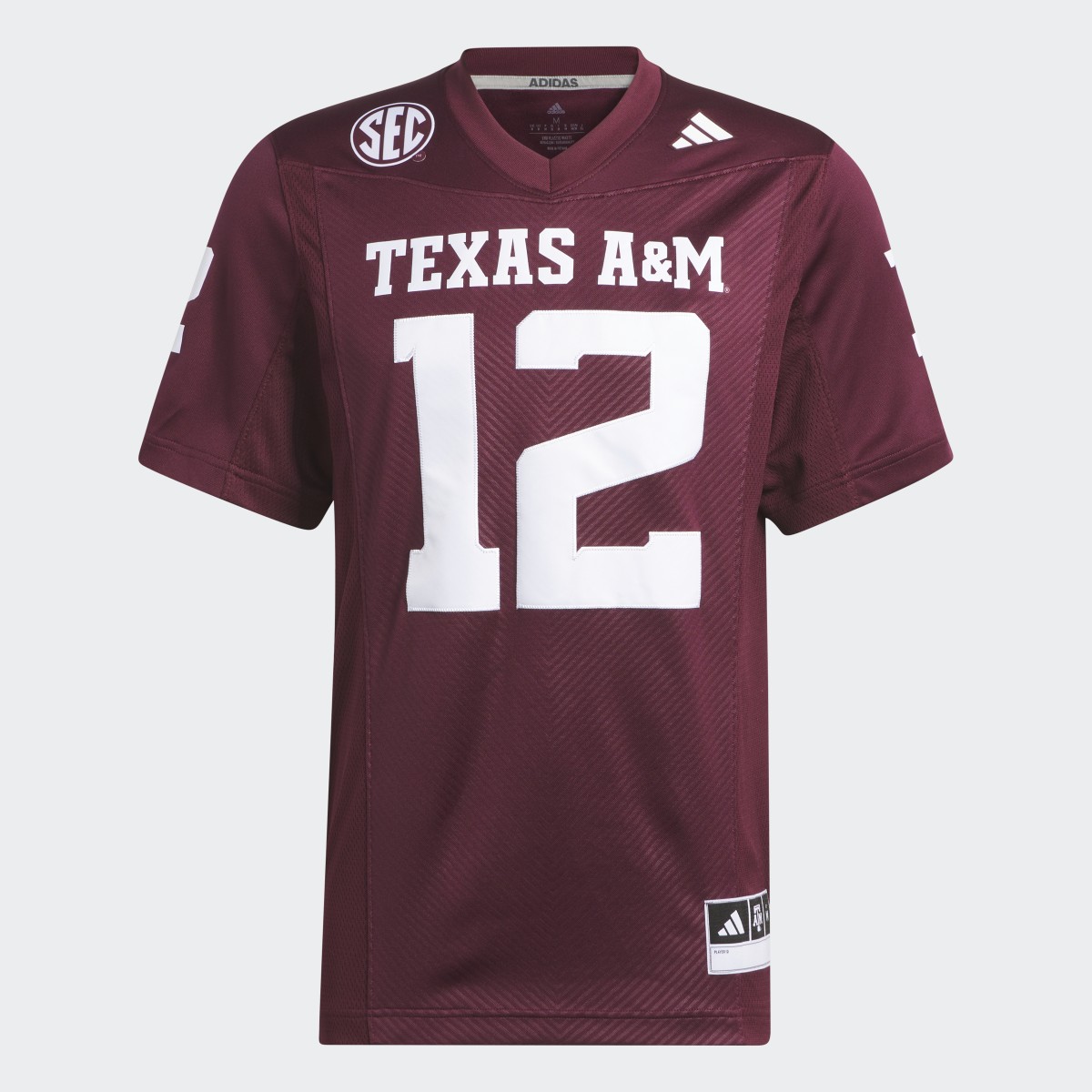 Adidas Texas A&M Football Off-Field Home Jersey. 5