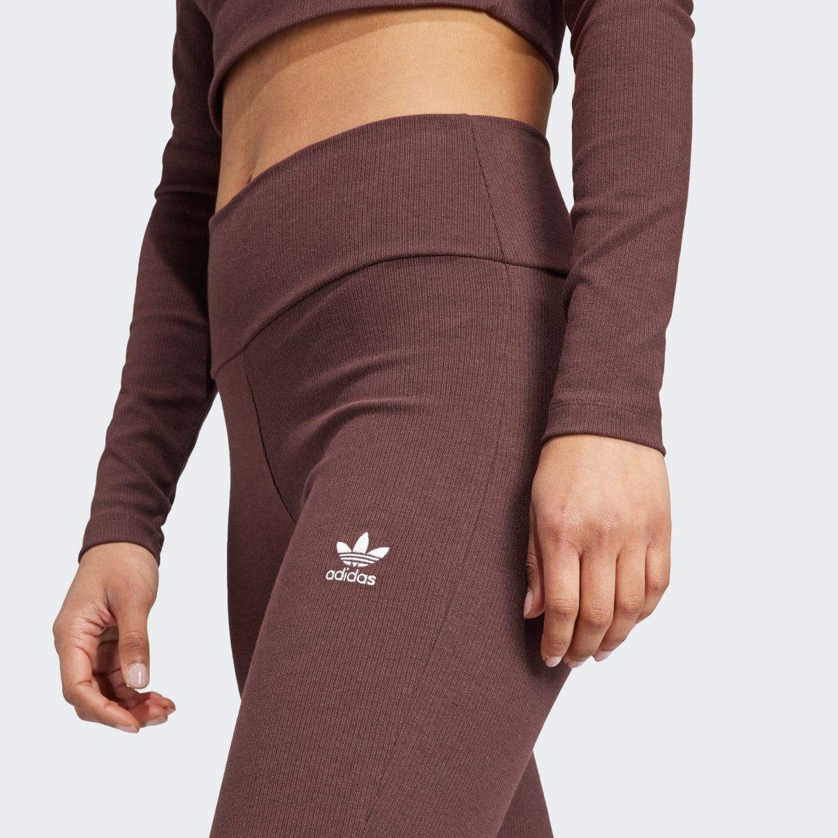 Adidas Essentials Rib Flared Joggers. 5