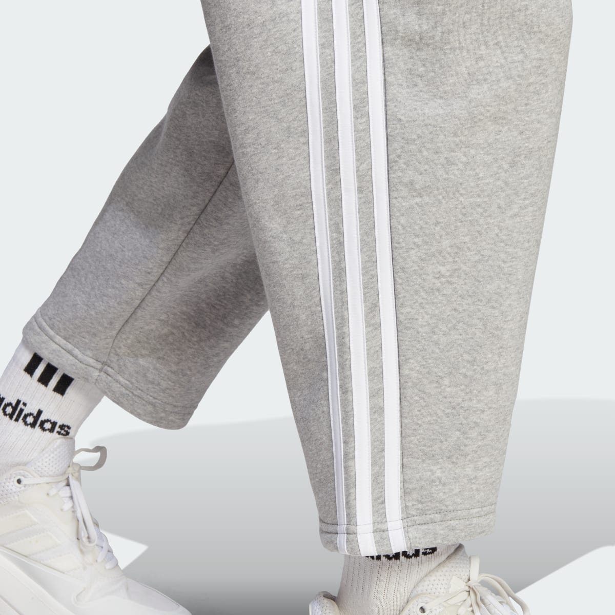 Adidas Essentials 3-Stripes Open Hem Fleece Pants. 6