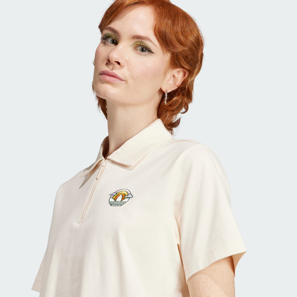 Adidas Cropped Polo Shirt. 6