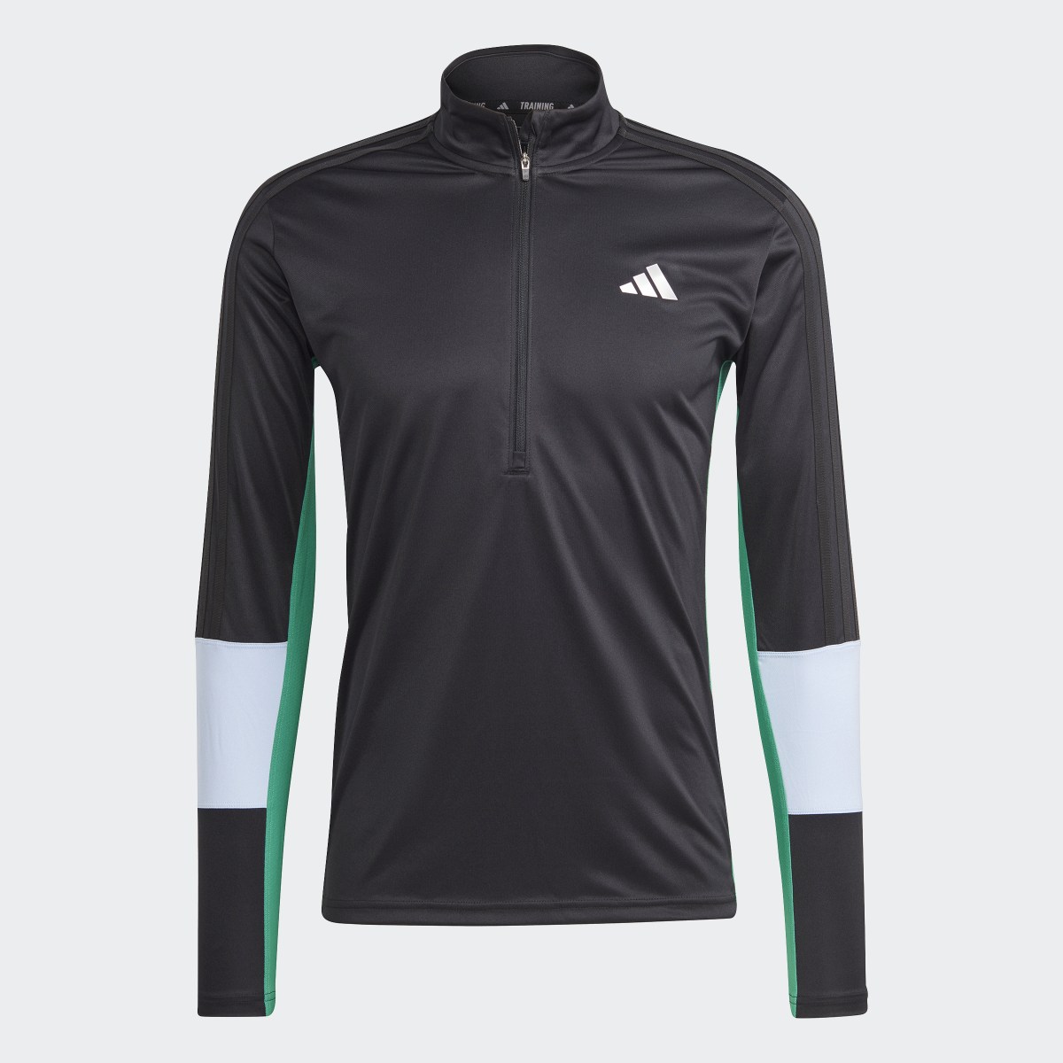 Adidas T-shirt de training à manches longues et zip 1/4 Colorblock. 5