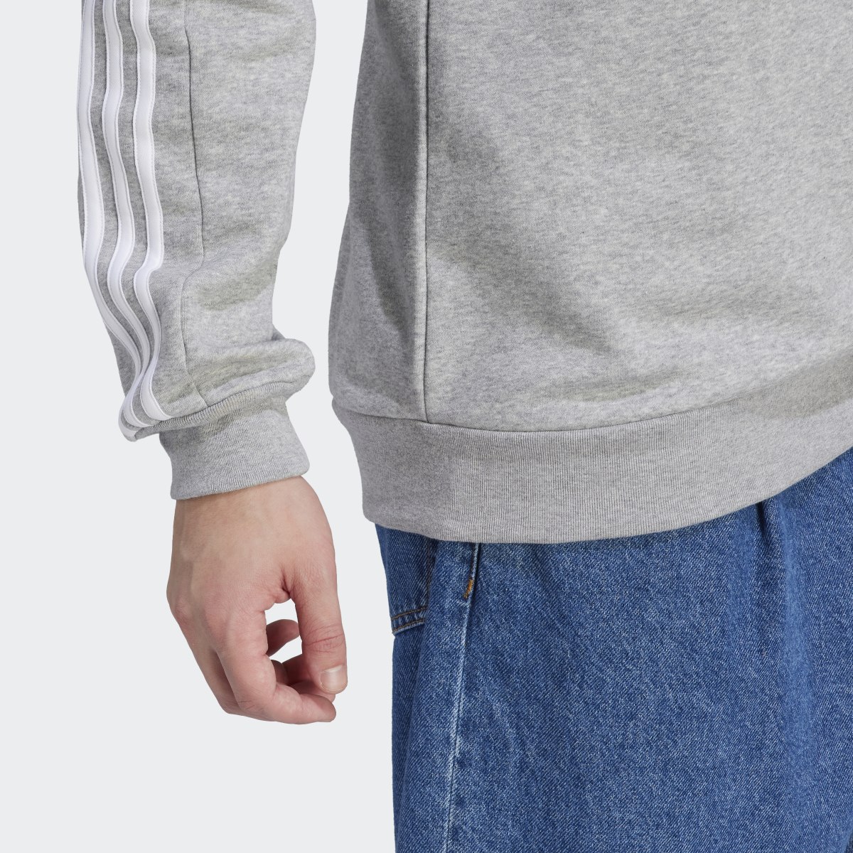 Adidas Essentials Fleece 3-Stripes Sweatshirt. 7