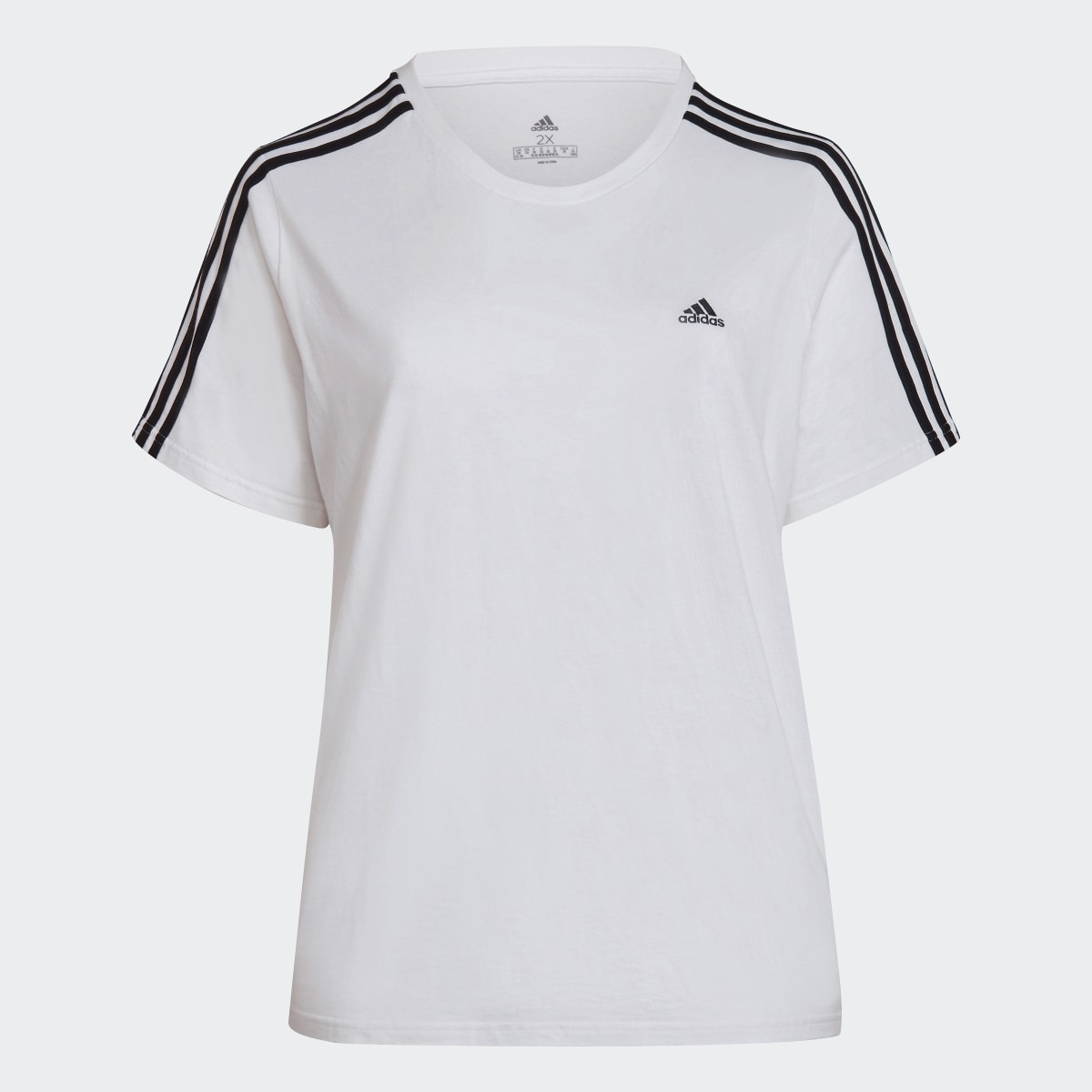 Adidas Essentials Slim 3-Streifen T-Shirt – Große Größen. 5