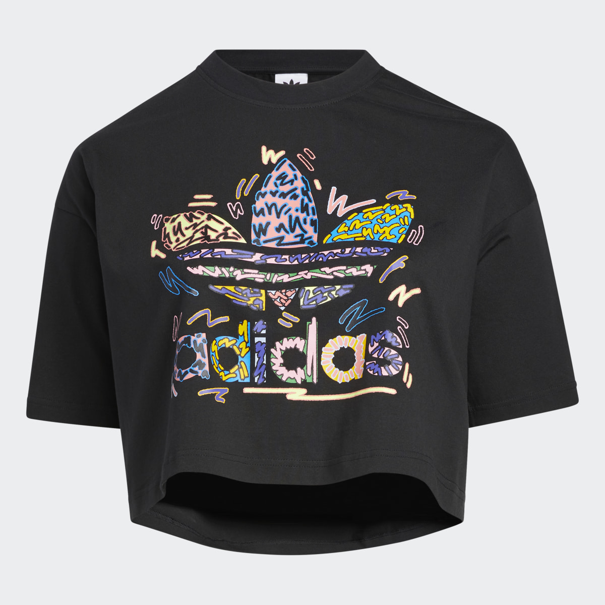 Adidas Love Unites Crop Trefoil Tee (Plus Size). 5