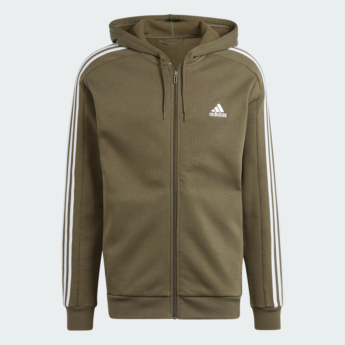 Adidas Veste à capuche entièrement zippée molleton 3 bandes Essentials. 5