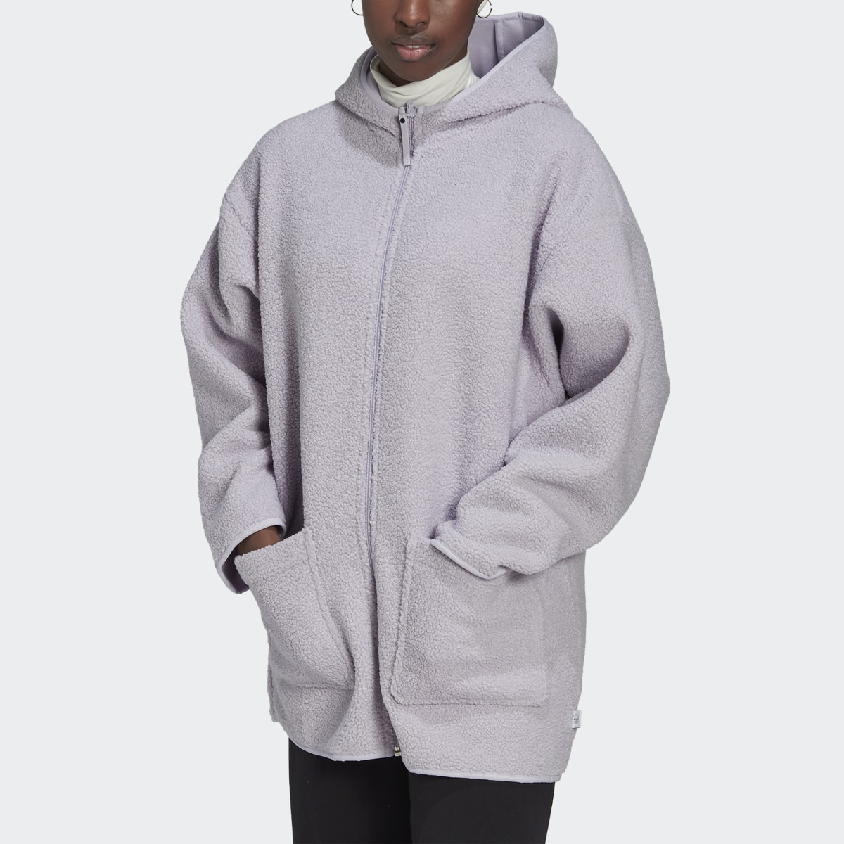 Adidas Polar Fleece Long Hooded Track Top - HM2840