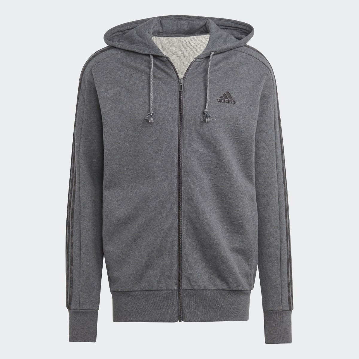 Adidas Essentials French Terry 3-Stripes Full-Zip Hoodie. 5