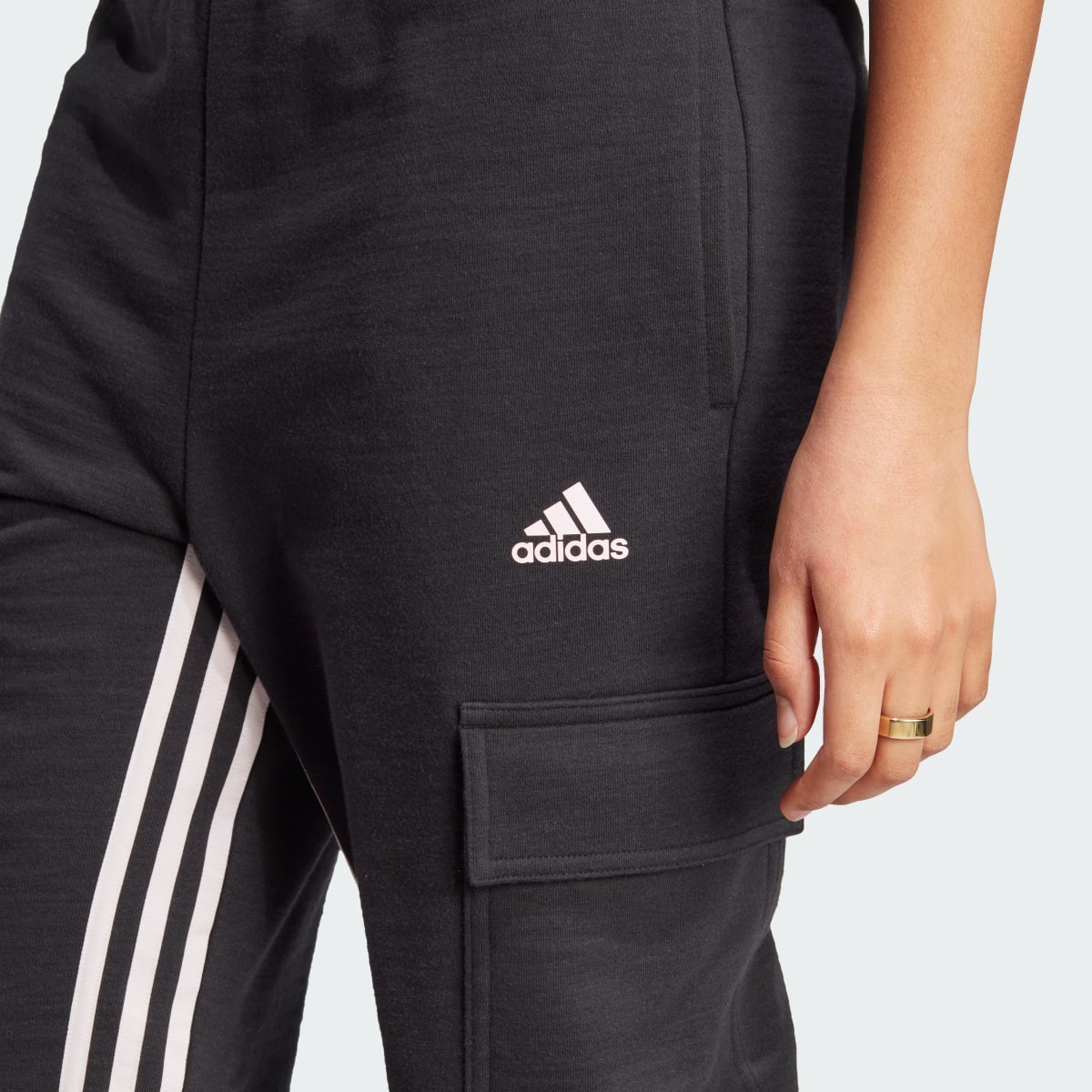 Adidas Dance 3-Stripes High-Waisted Tapered Cargo Pants. 5